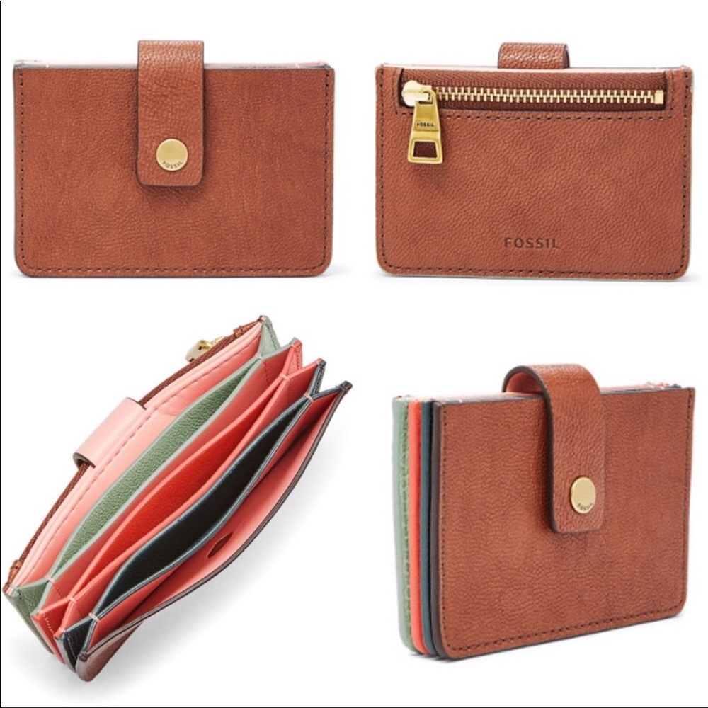 ❤️ Fossil Emma Mini Tab Multi Brown Wallet